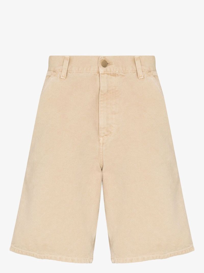 Brown Single Knee Organic Cotton Shorts