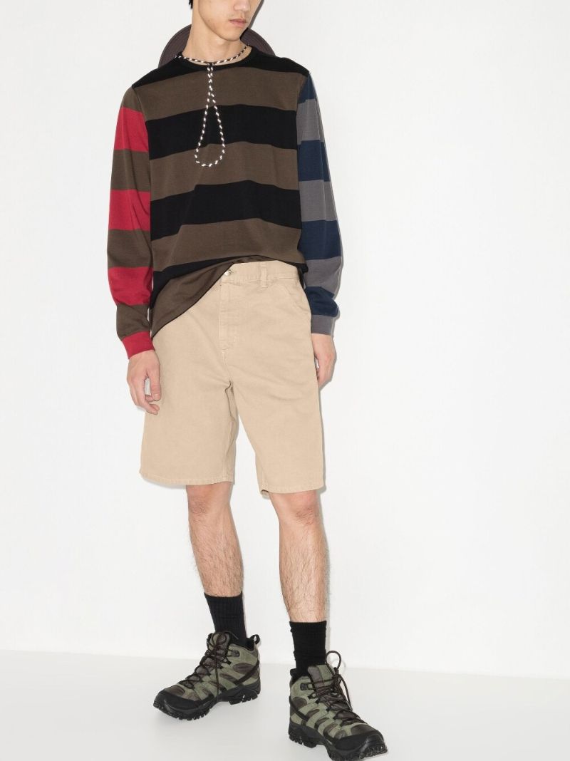 Brown Single Knee Organic Cotton Shorts