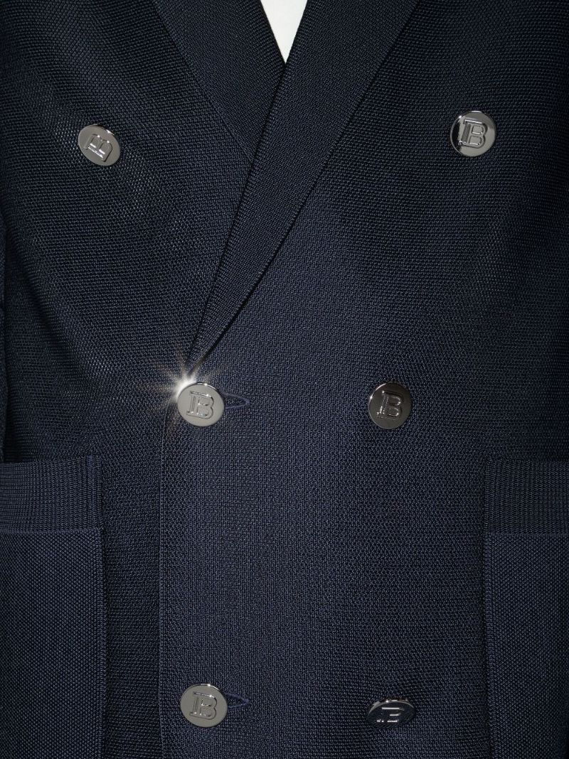 Long Double-breasted Blazer