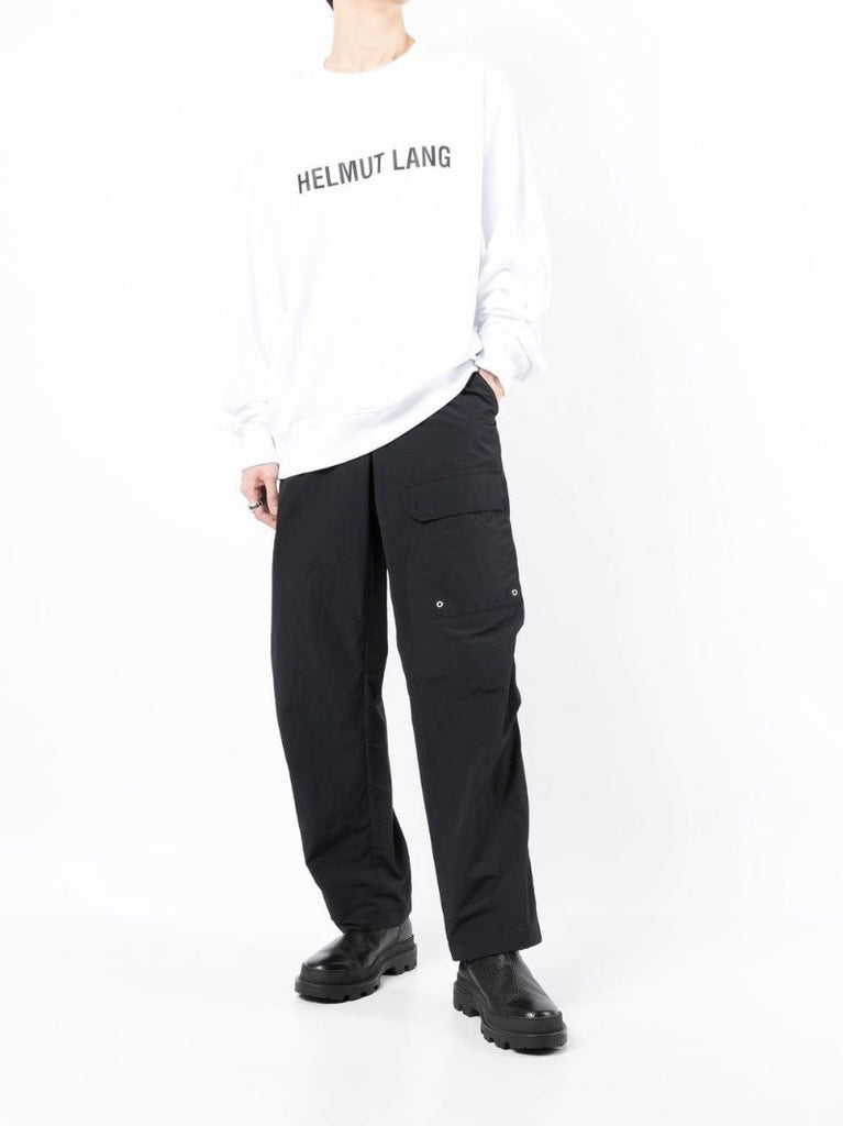 Black Patch Pocket Straight-leg Trousers