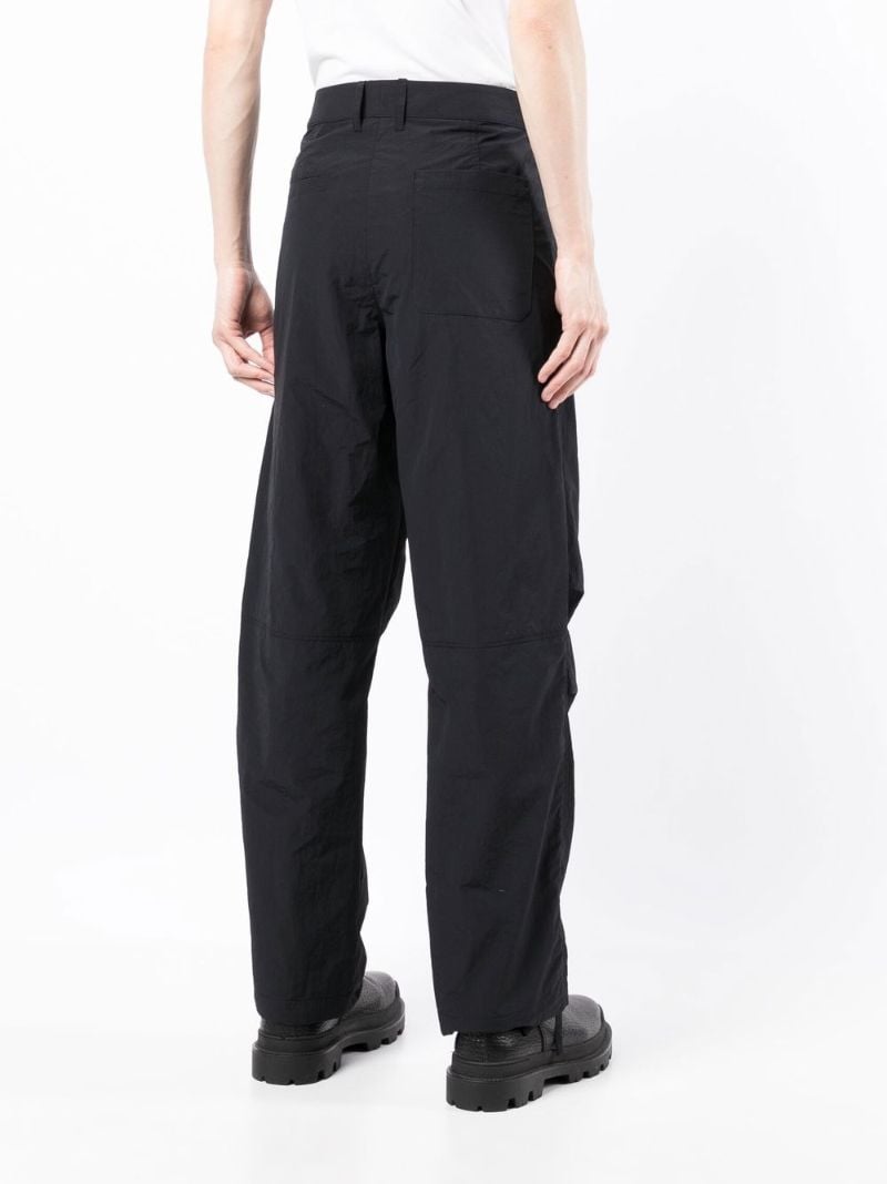 Black Patch Pocket Straight-leg Trousers