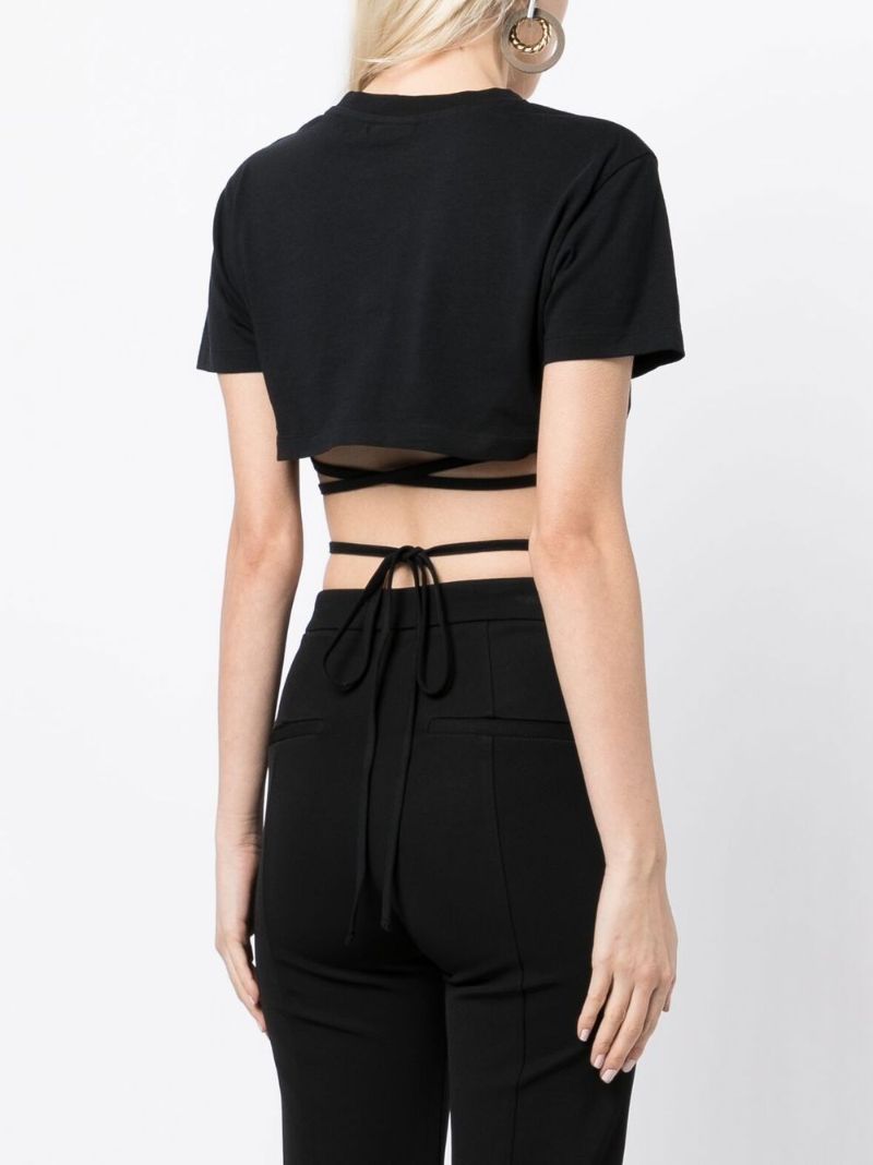 Black Le Baci Cropped T-shirt