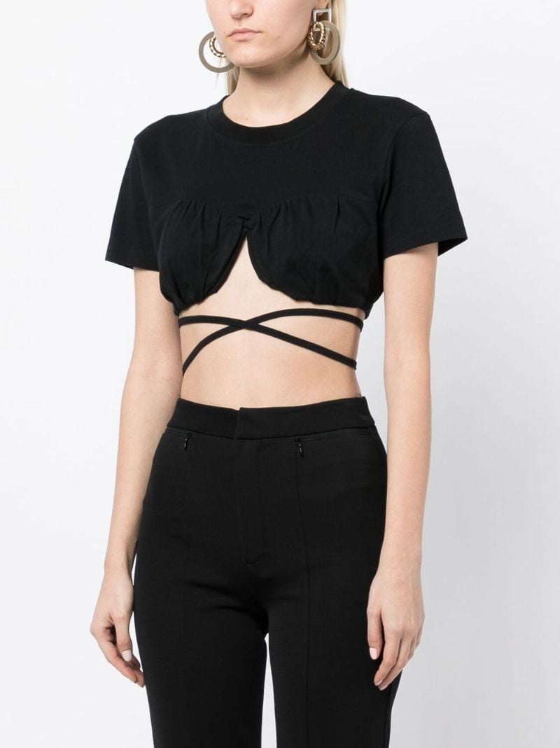 Black Le Baci Cropped T-shirt