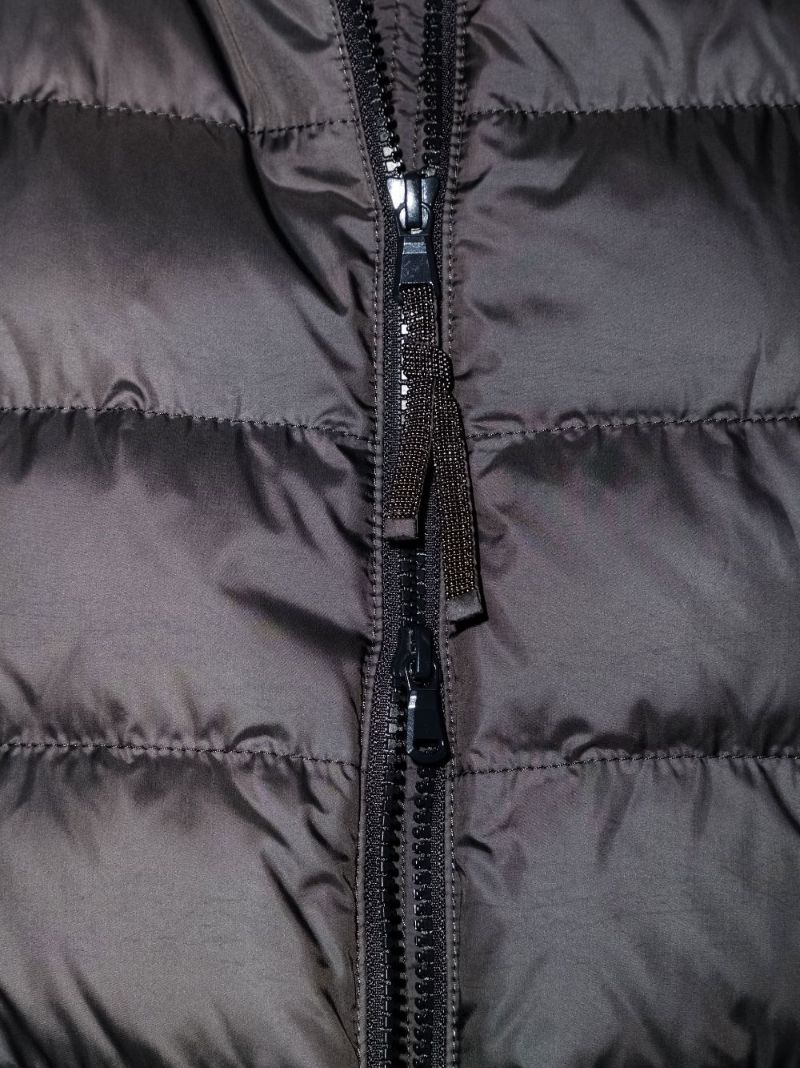 Black Panelled Puffer Jacket