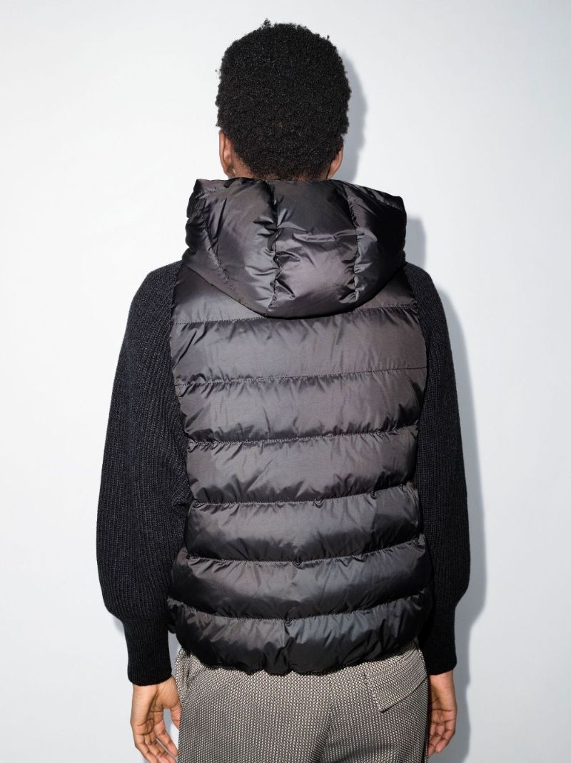 Black Panelled Puffer Jacket