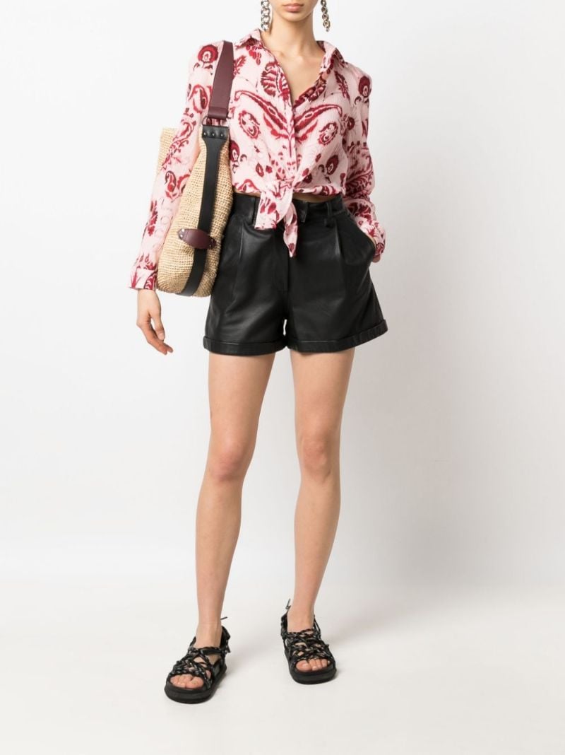 Pink Paisley Print Cotton Shirt