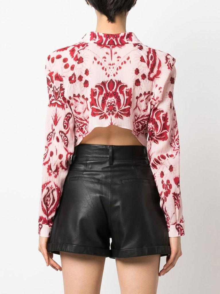 Pink Paisley Print Cotton Shirt