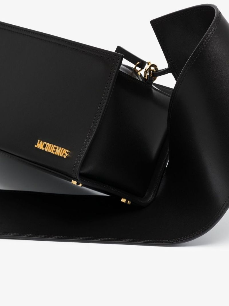 Black Le Rectangle Leather Shoulder Bag