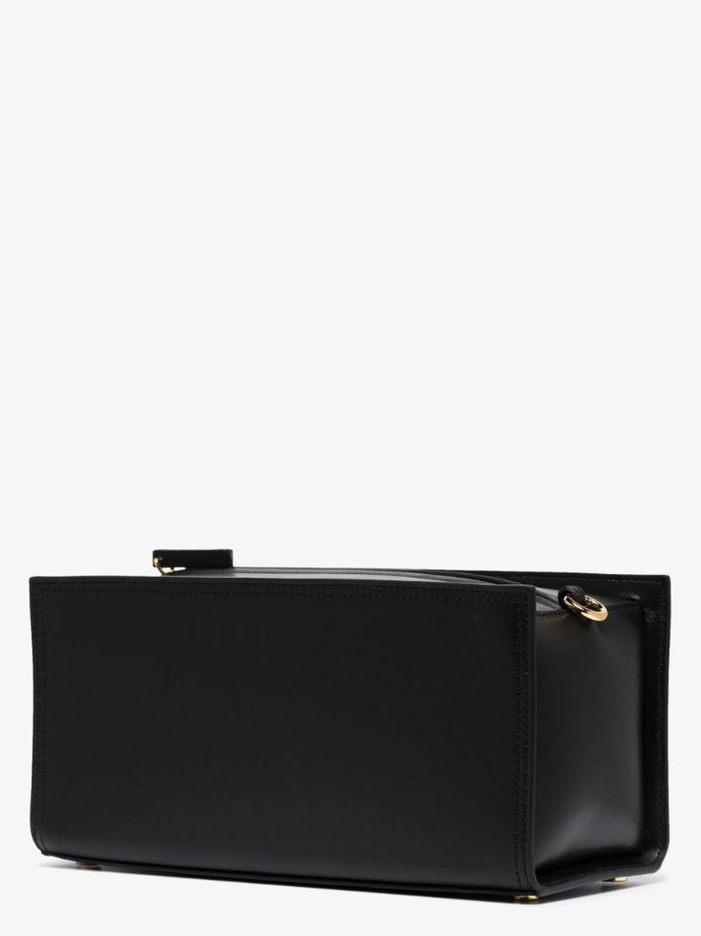 Black Le Rectangle Leather Shoulder Bag