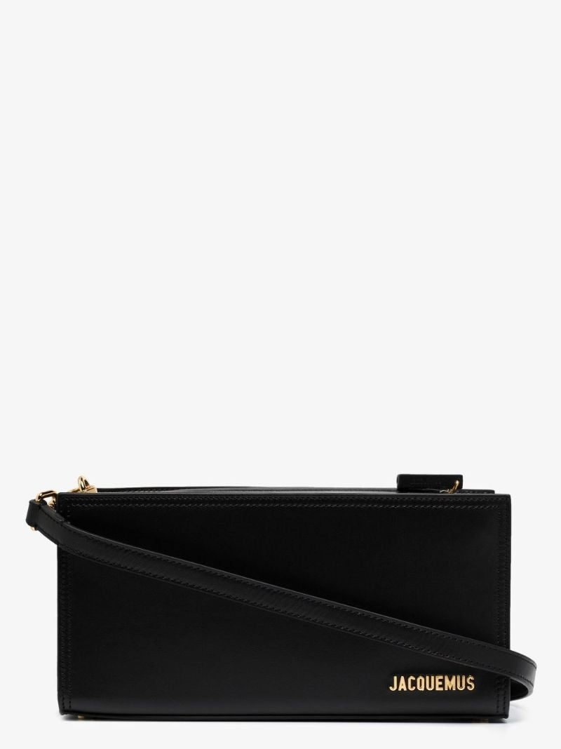 Black Le Rectangle Leather Shoulder Bag