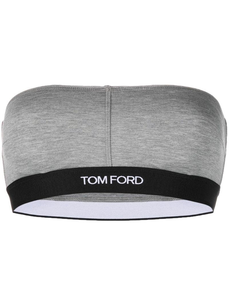 Grey Logo Bandeau Bra