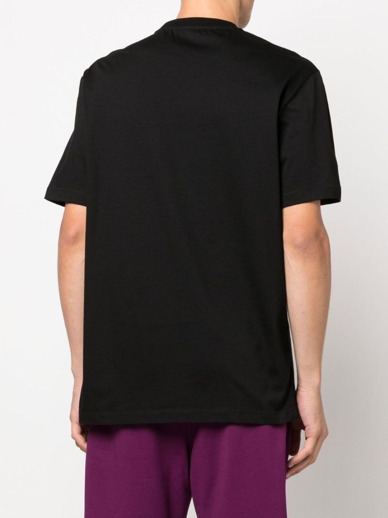 Black La Greca Cotton T-shirt