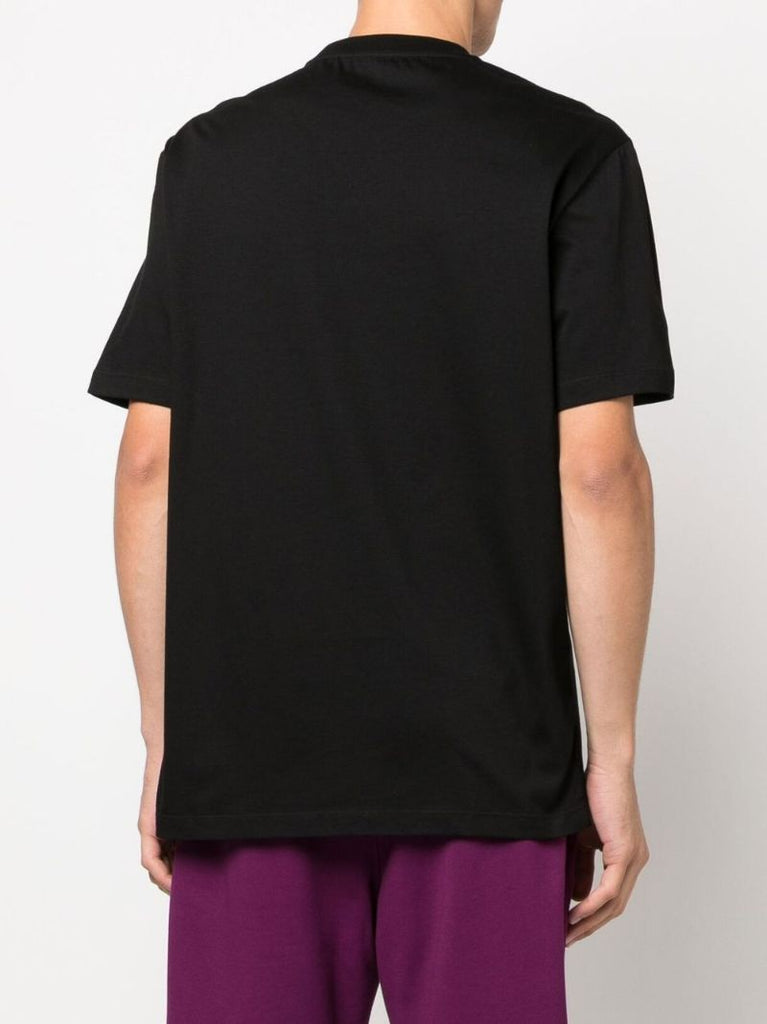 Black La Greca Cotton T-shirt