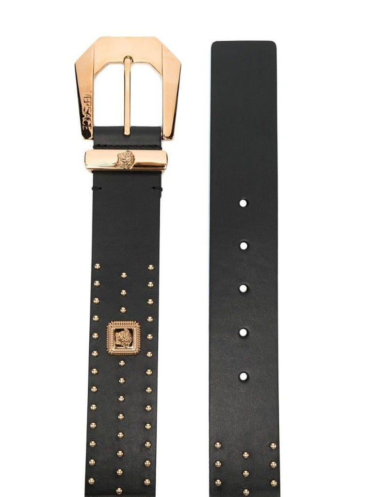 Black Medusa Heritage Studded Leather Belt