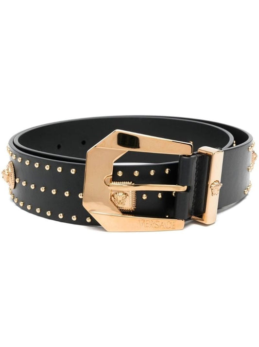 Black Medusa Heritage Studded Leather Belt