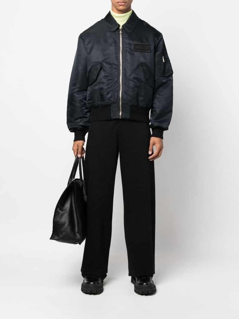 Black Logo Bomber Jacket