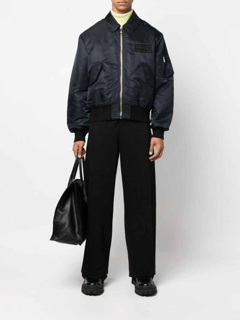 Black Logo Bomber Jacket