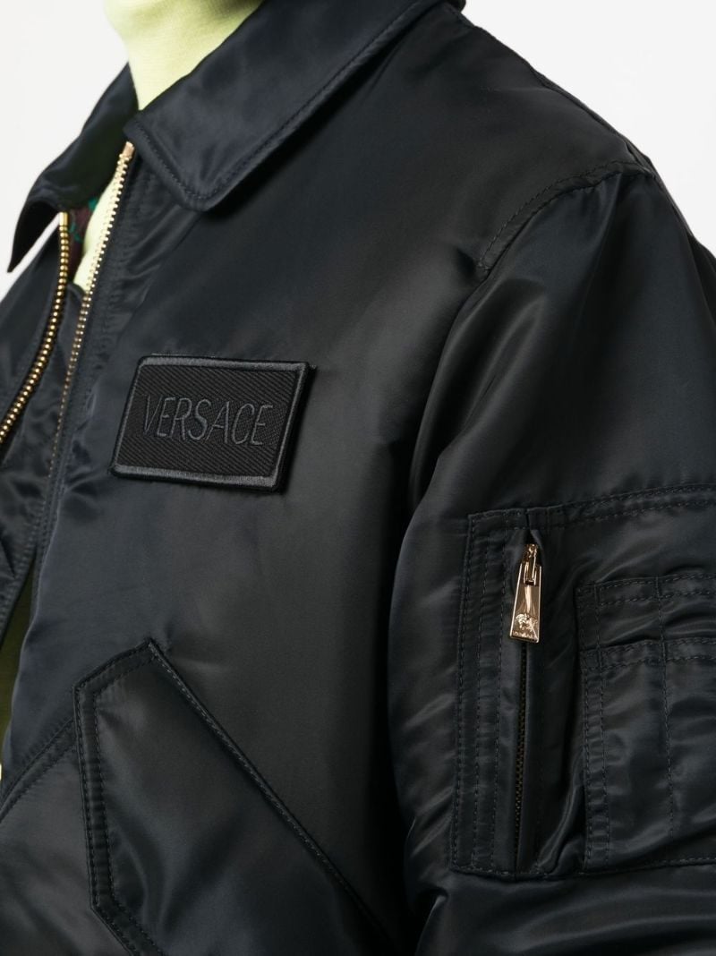 Black Logo Bomber Jacket