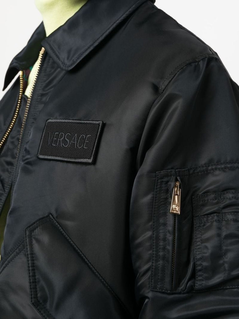 Black Logo Bomber Jacket