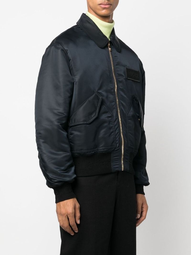 Black Logo Bomber Jacket