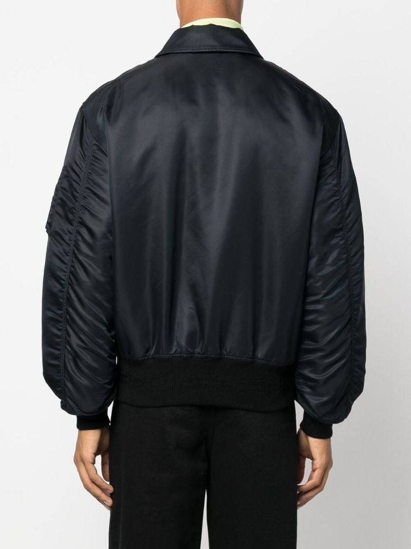 Black Logo Bomber Jacket