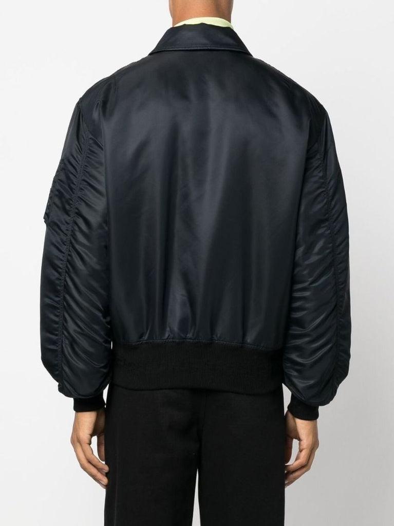 Black Logo Bomber Jacket