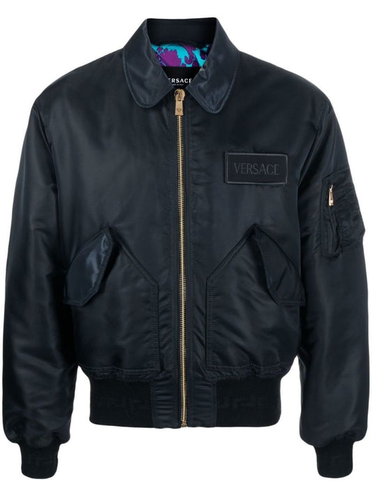 Black Logo Bomber Jacket