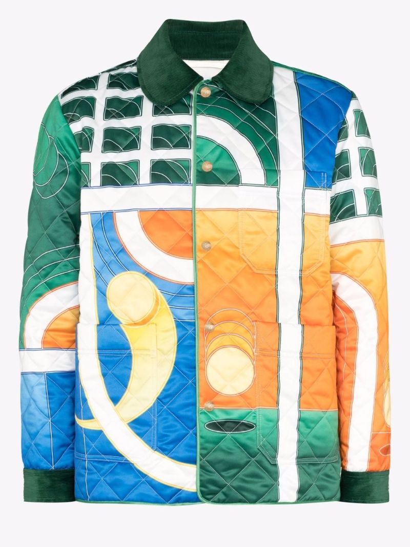 Reve De Tennis Printed Quilted Jacket