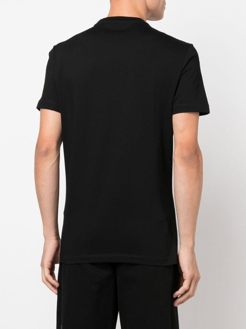 Black Medusa Print Cotton T-shirt