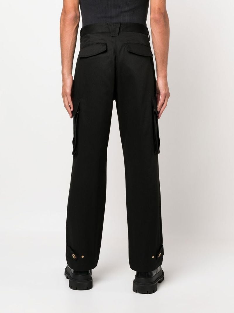 Black Cotton Cargo Trousers