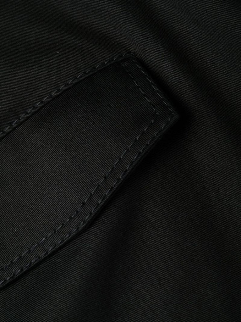 Black Cotton Cargo Trousers