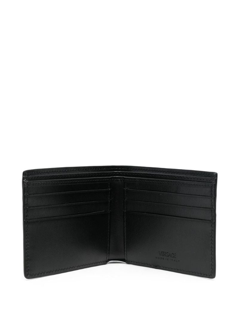 Black La Greca Signature Leather Wallet