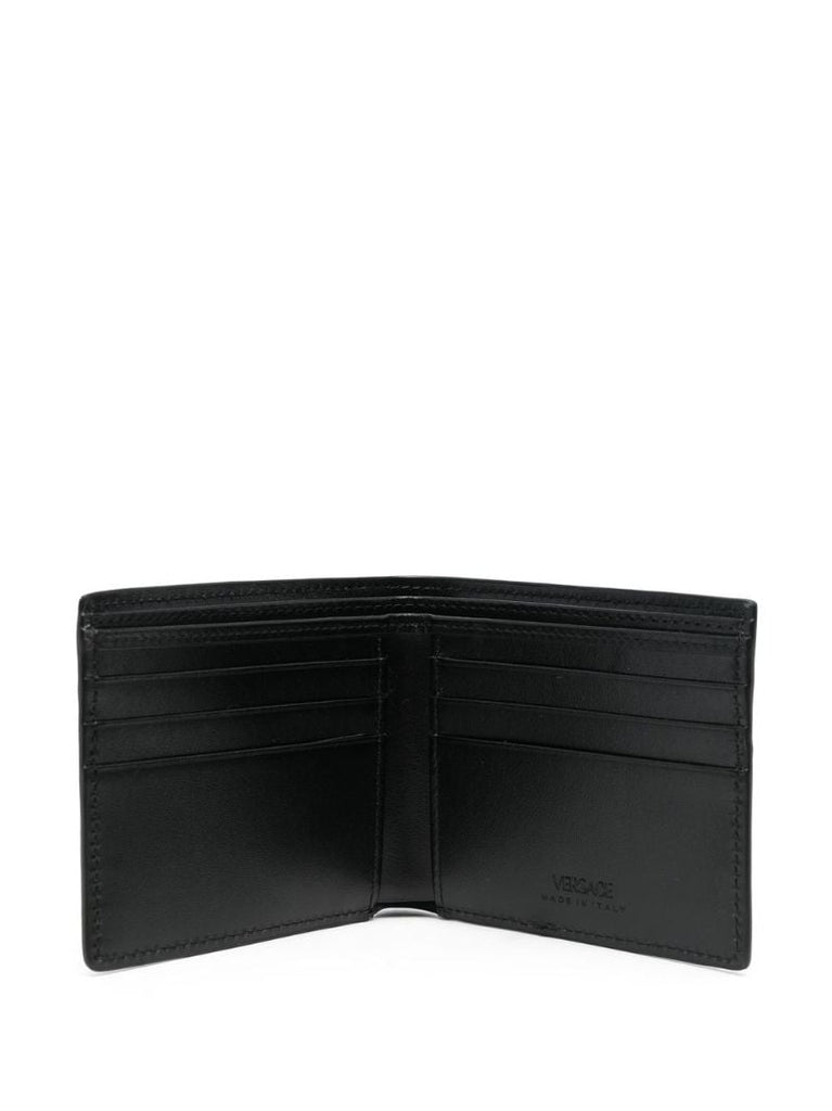 Black La Greca Signature Leather Wallet