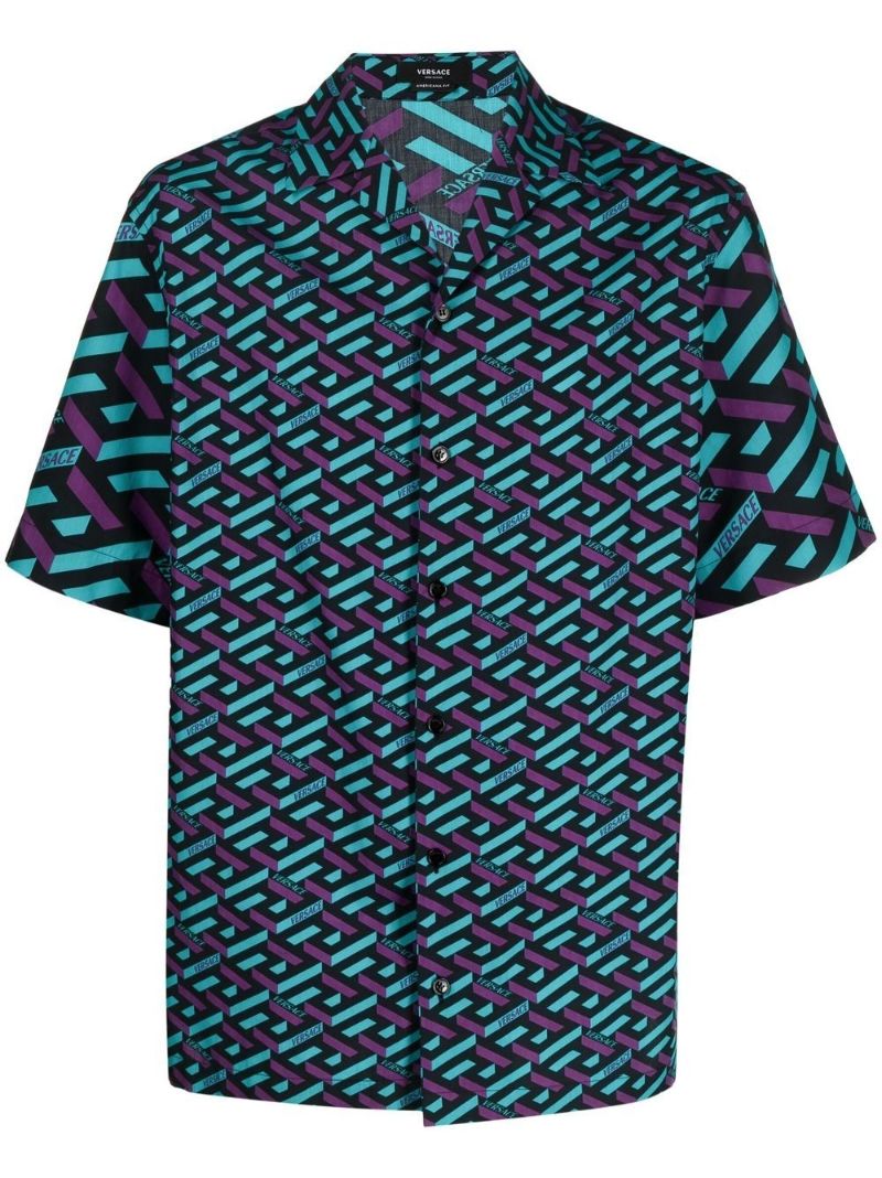 Black La Greca Print Shirt