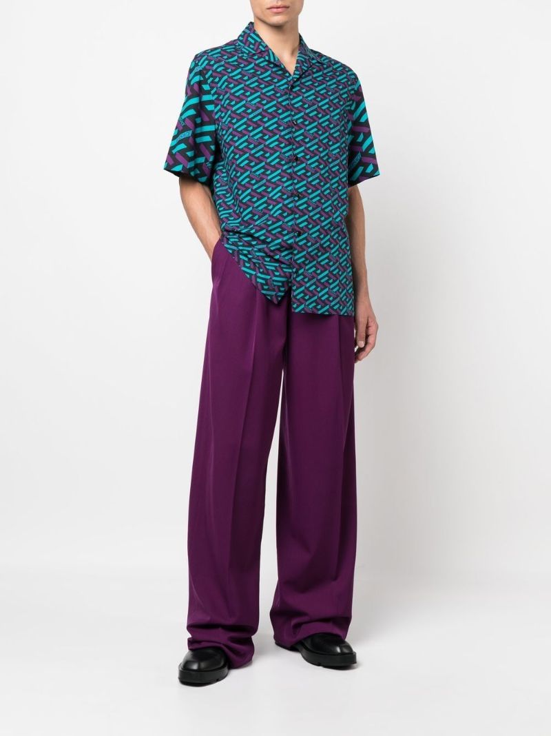 Black La Greca Print Shirt