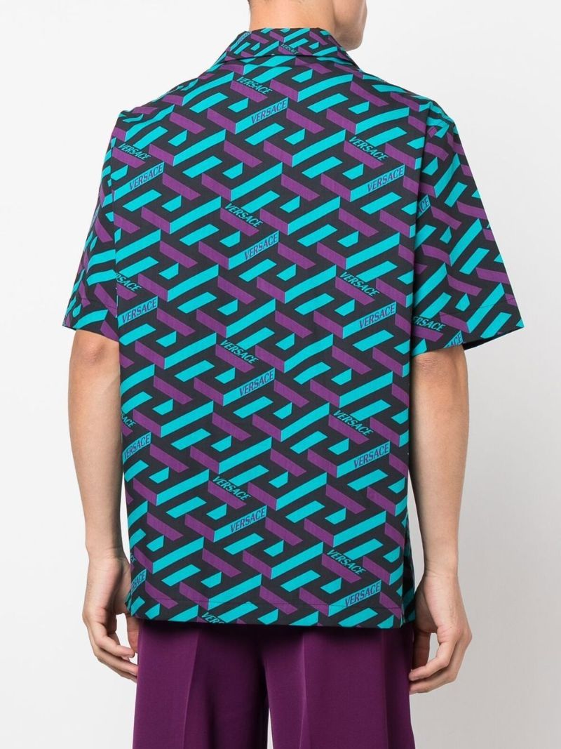 Black La Greca Print Shirt
