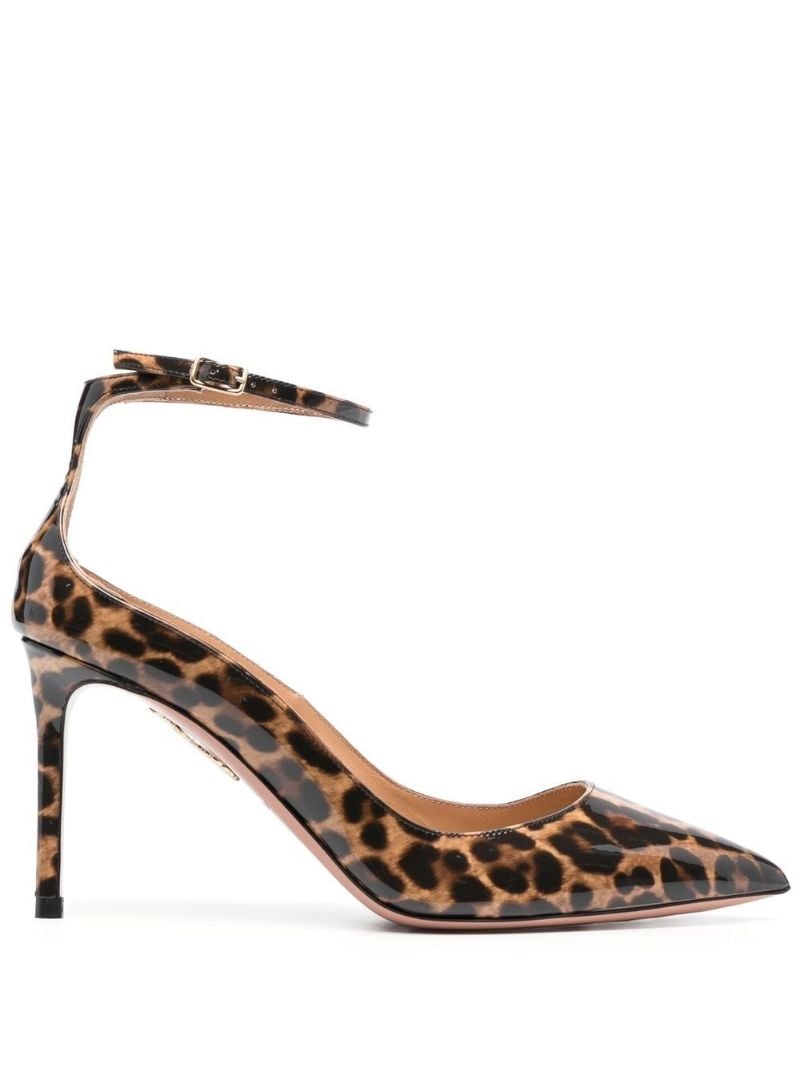 Brown Love Affair 85 Leopard Print Leather Pumps