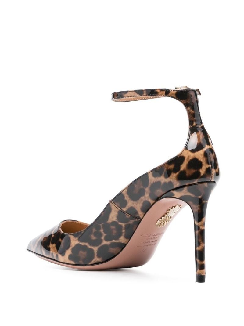 Brown Love Affair 85 Leopard Print Leather Pumps