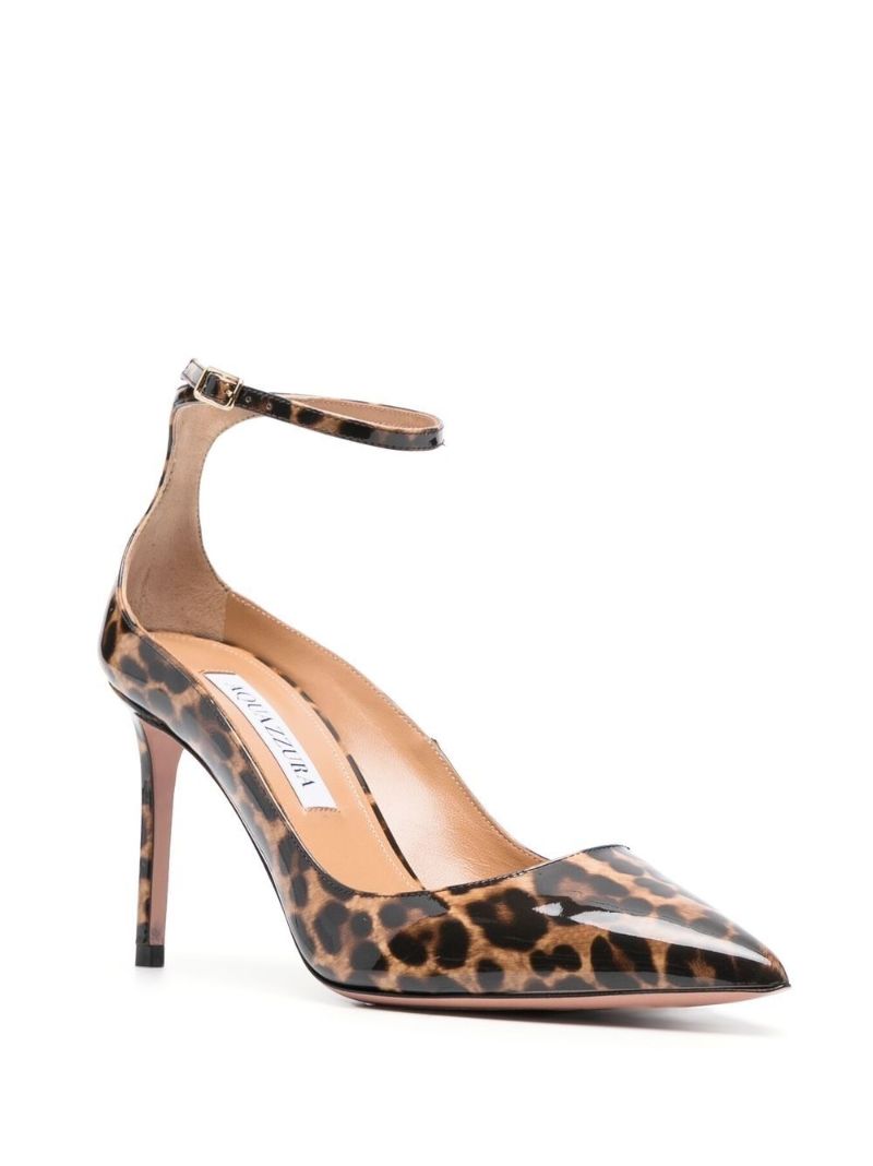 Brown Love Affair 85 Leopard Print Leather Pumps