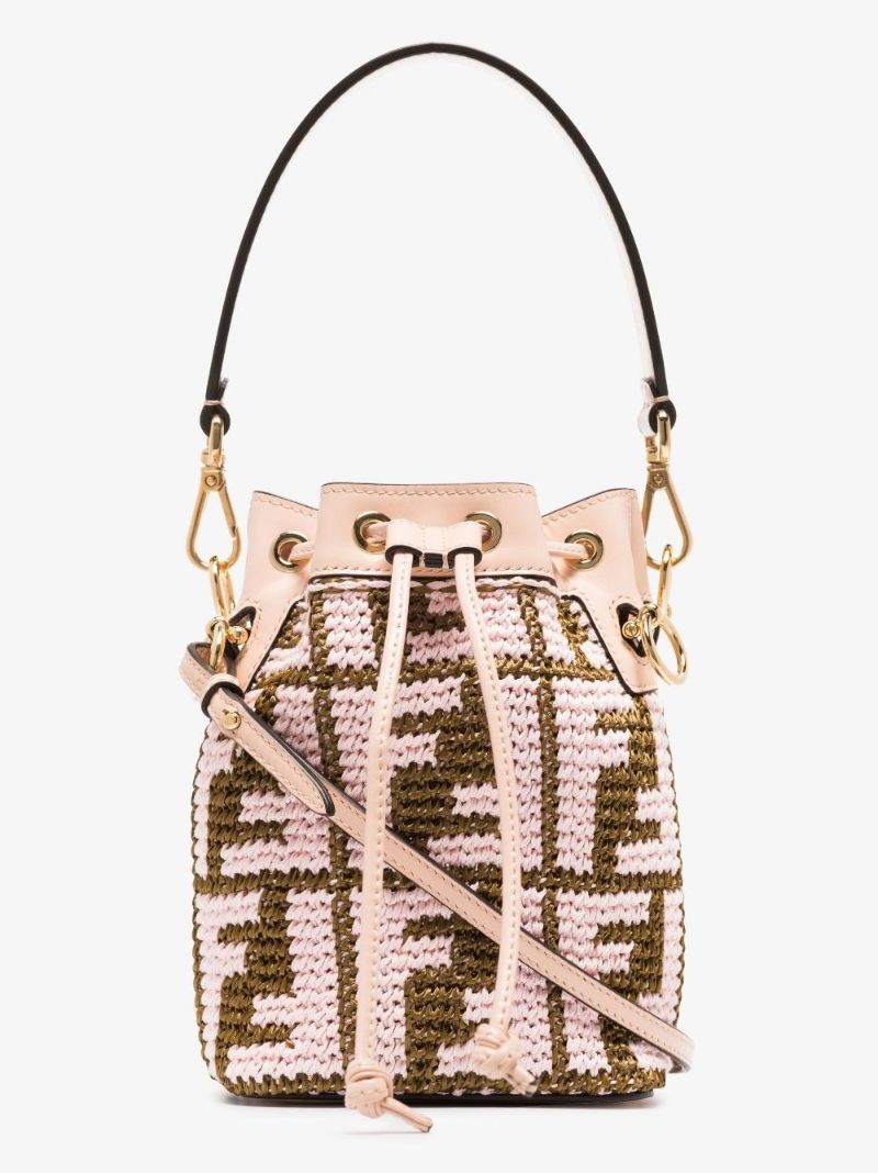 Pink Mon Tresor Mini Crochet Bucket Bag