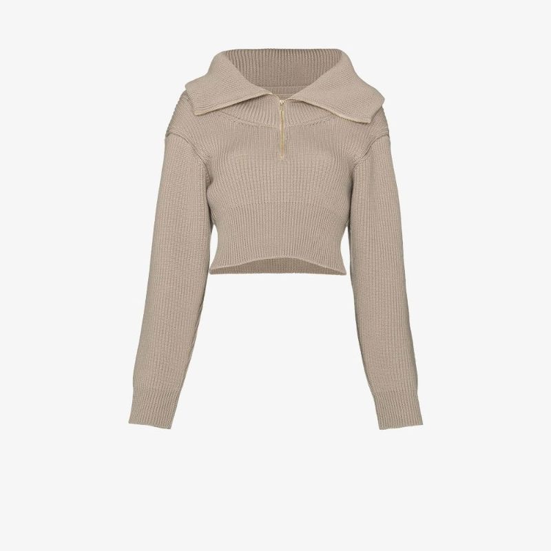 La Maille Risoul Double Collar Wool Sweater