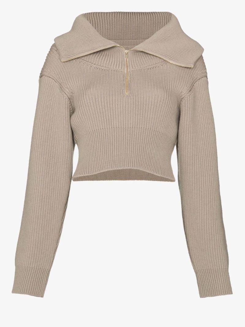 La Maille Risoul Double Collar Wool Sweater