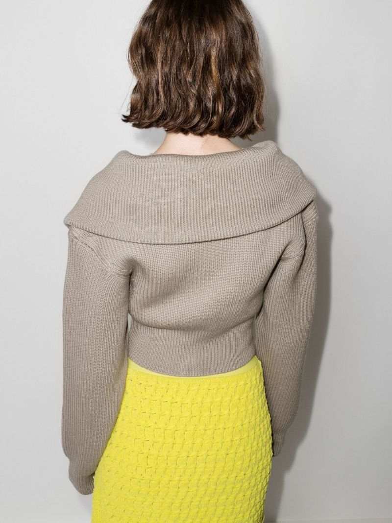 La Maille Risoul Double Collar Wool Sweater