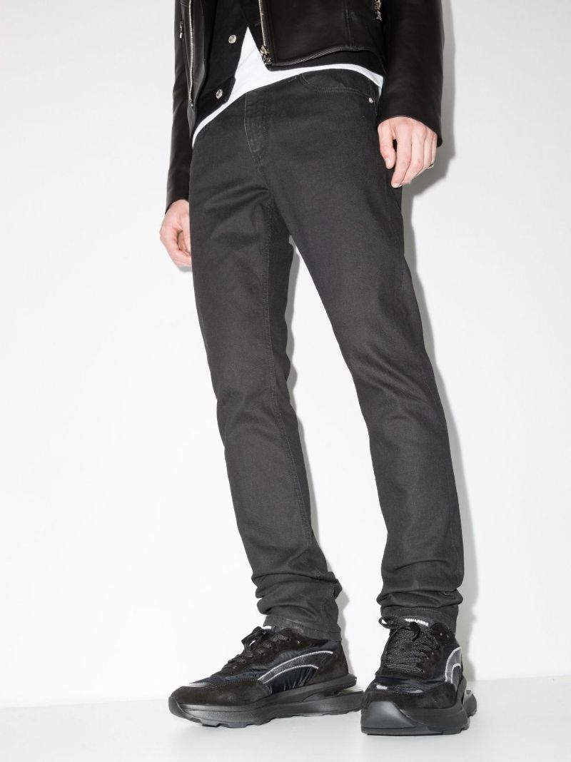 Black Wave Slash Suede Sneakers