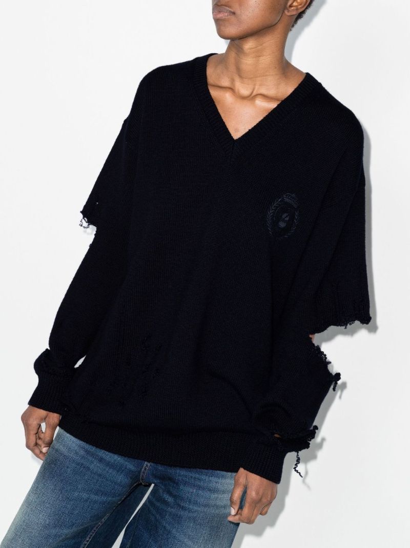Distressed Wool Sweater