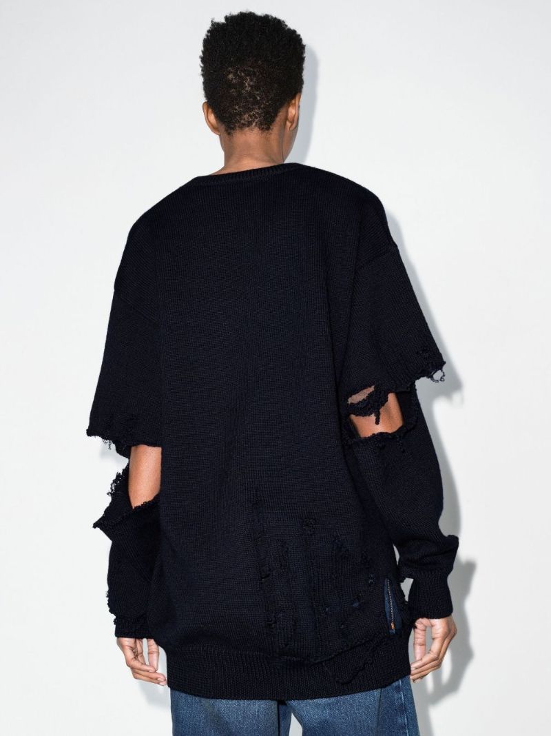Distressed Wool Sweater