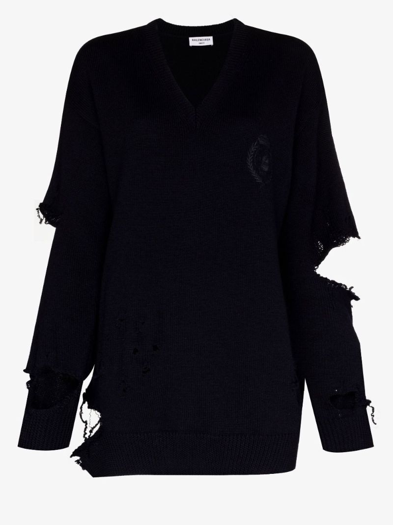 Distressed Wool Sweater