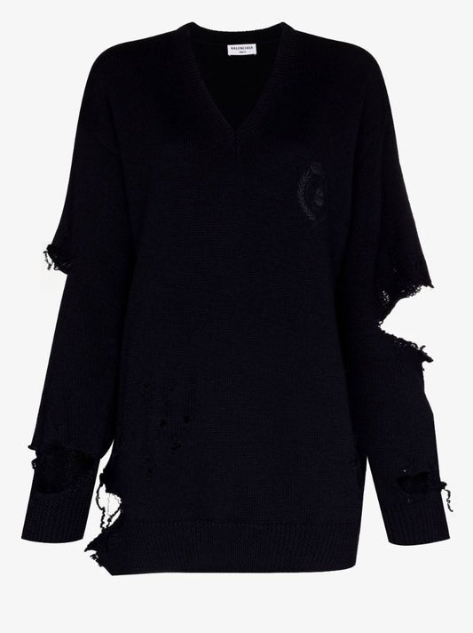 Distressed Wool Sweater