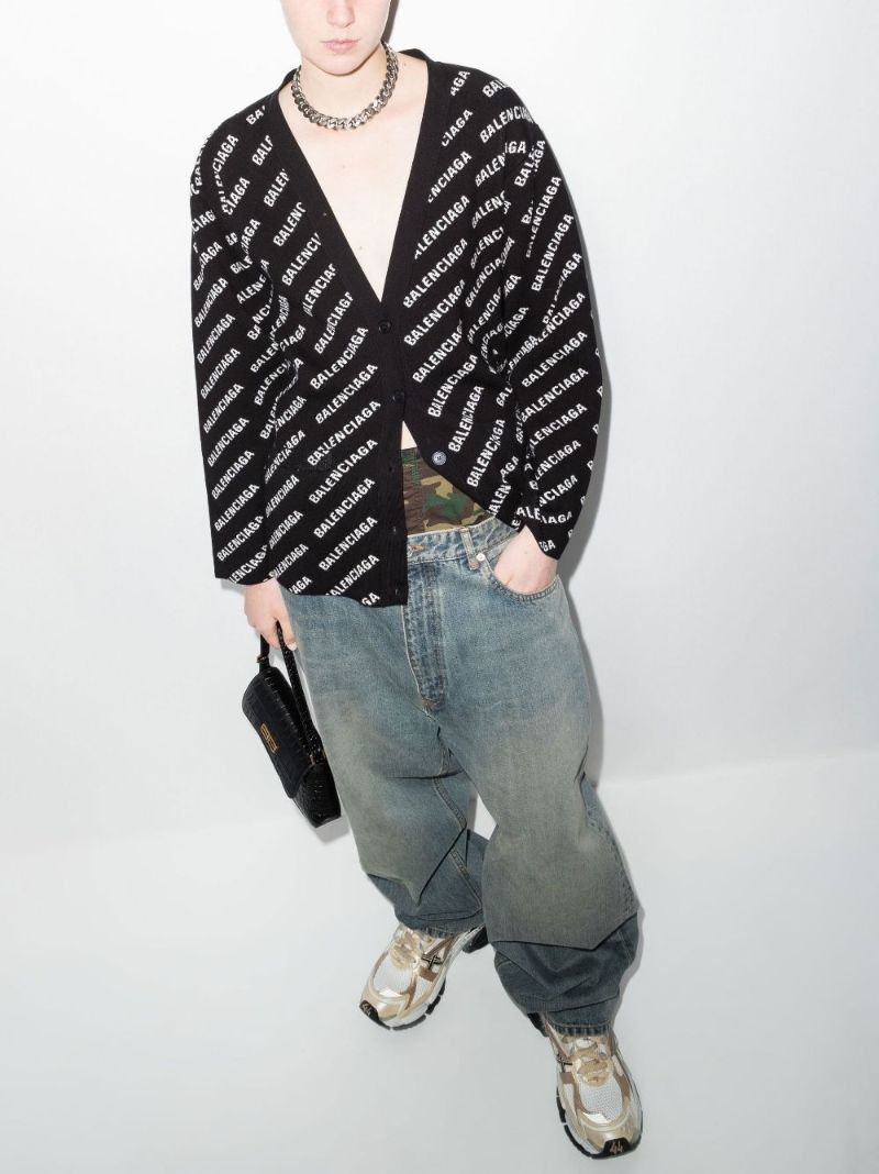 Logo Jacquard Cardigan