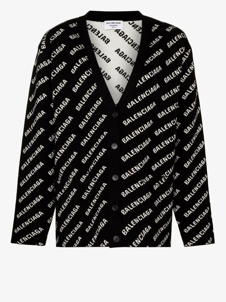 Logo Jacquard Cardigan